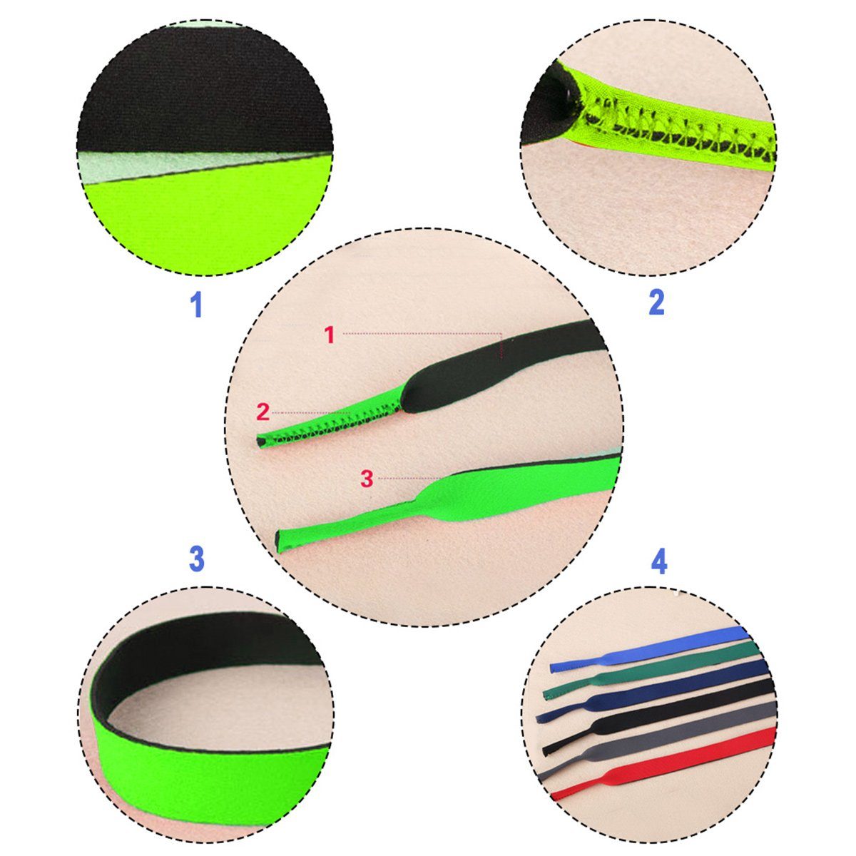 JedBesetzt Brillenkette Brillenband, Sport Brillenband Schwimmend Sonnenbrillen