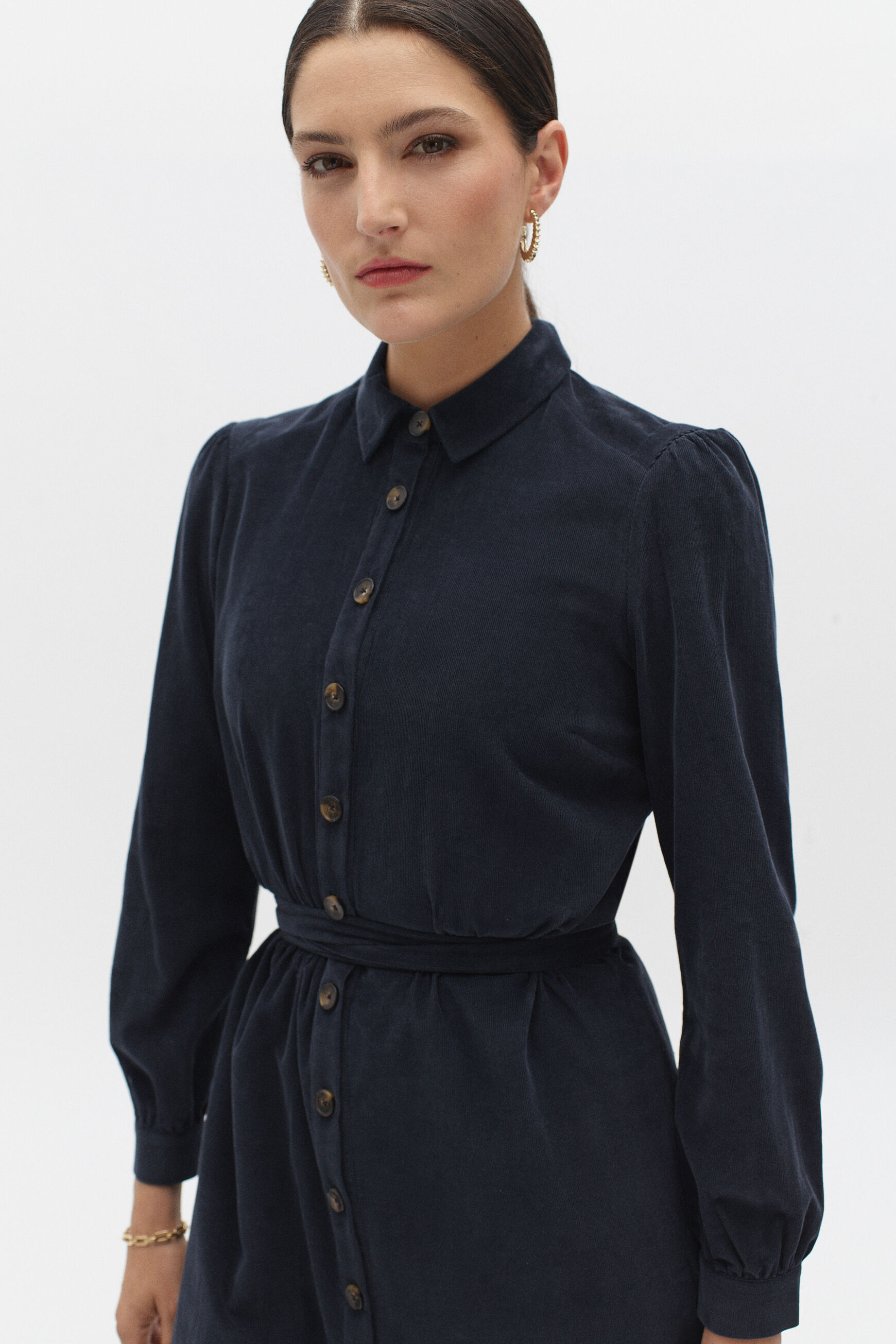 robe rio velours bleu marine femme