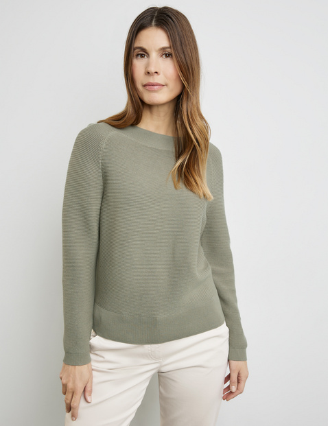 Pullover mit Raglanarm und Struktur-Strick
