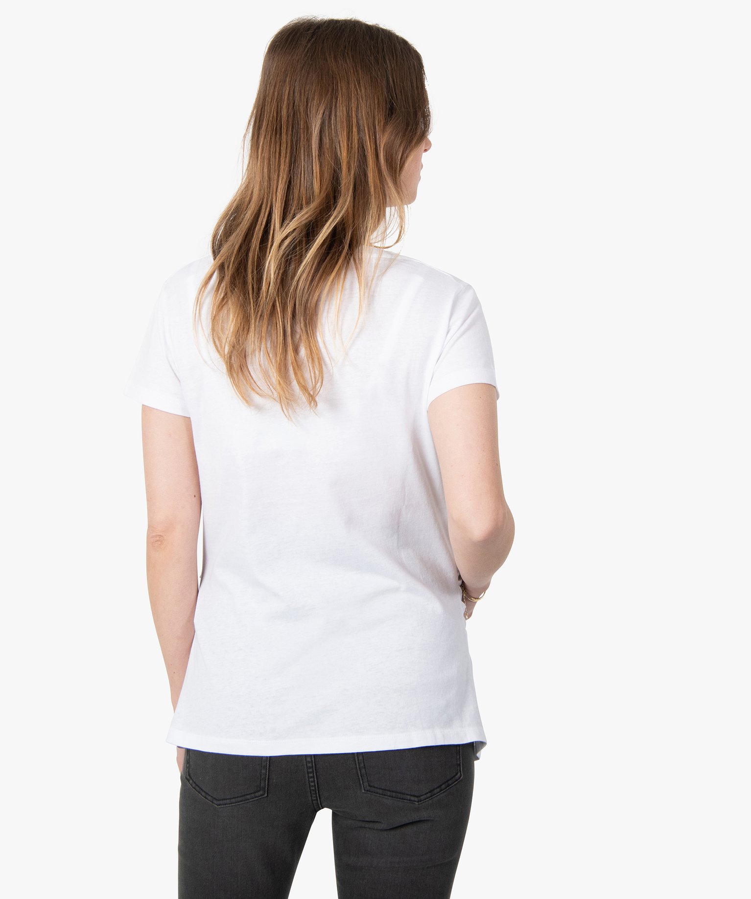 Tee-shirt de grossesse avec motif graphique blanc | GEMO