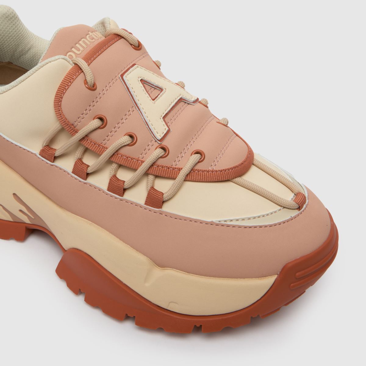 AKUPUNKTUR Gingypock-sneakers i vitt och orange