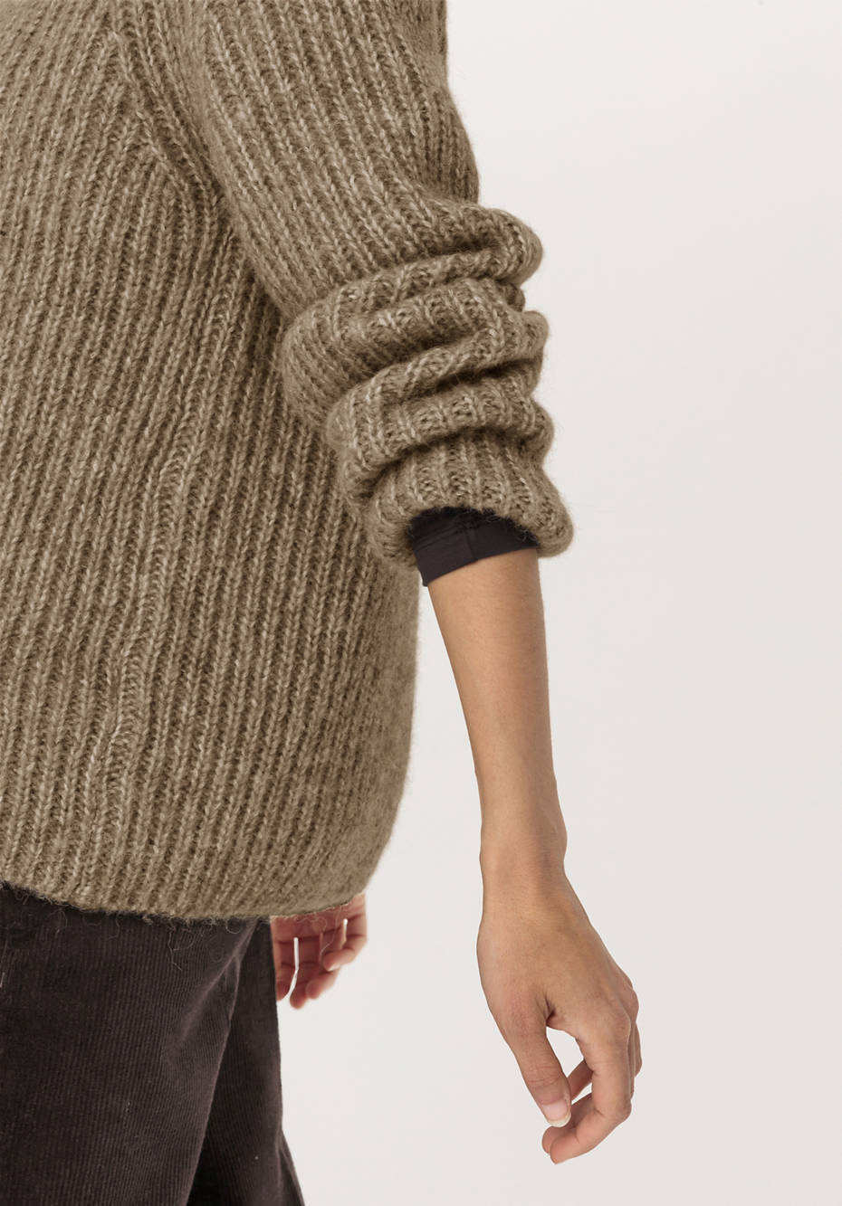 Pullover aus Alpaka mit Bio-Baumwolle