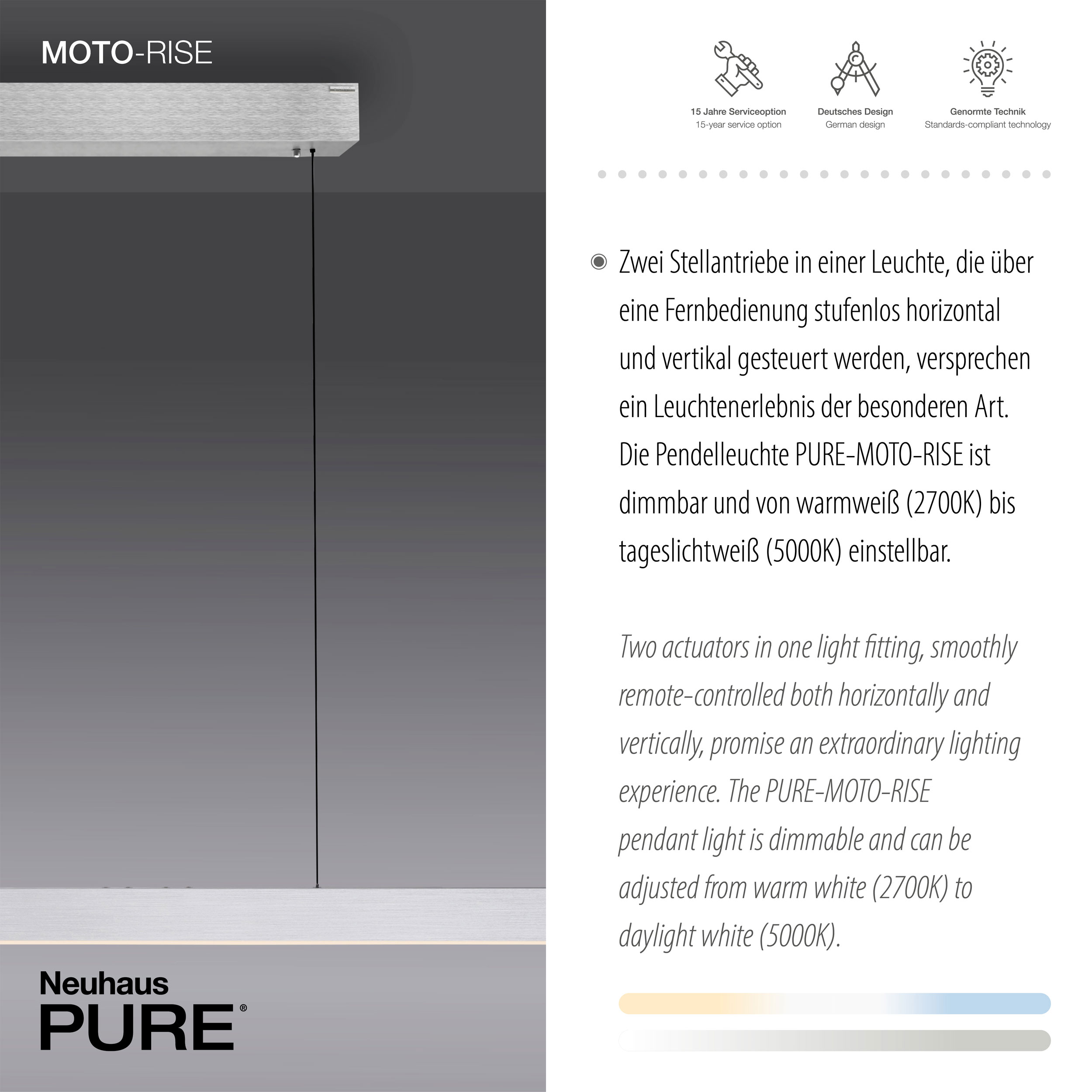 PURELED-Pendelleuchte 3flg