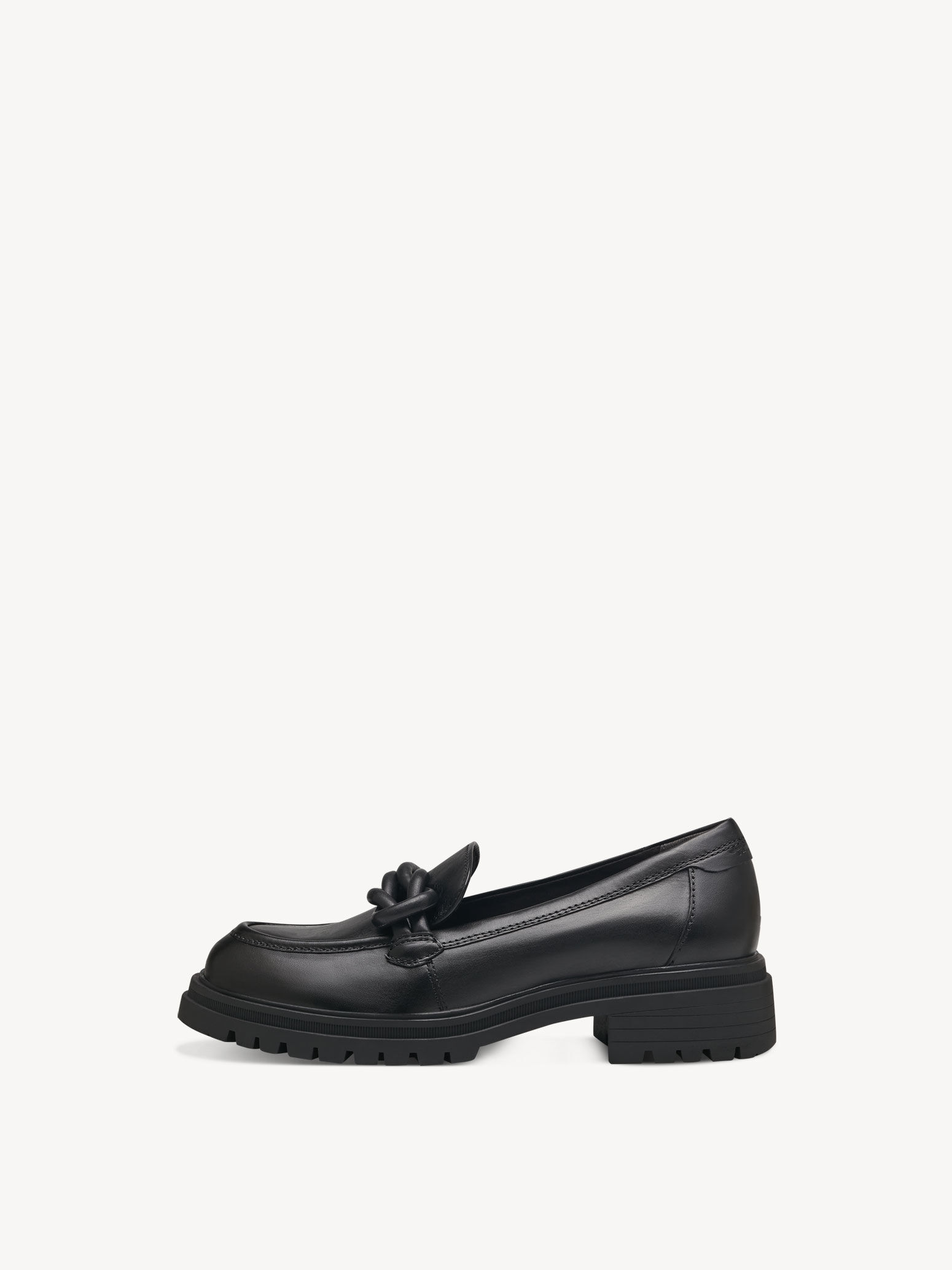 Slipper en cuir - noir