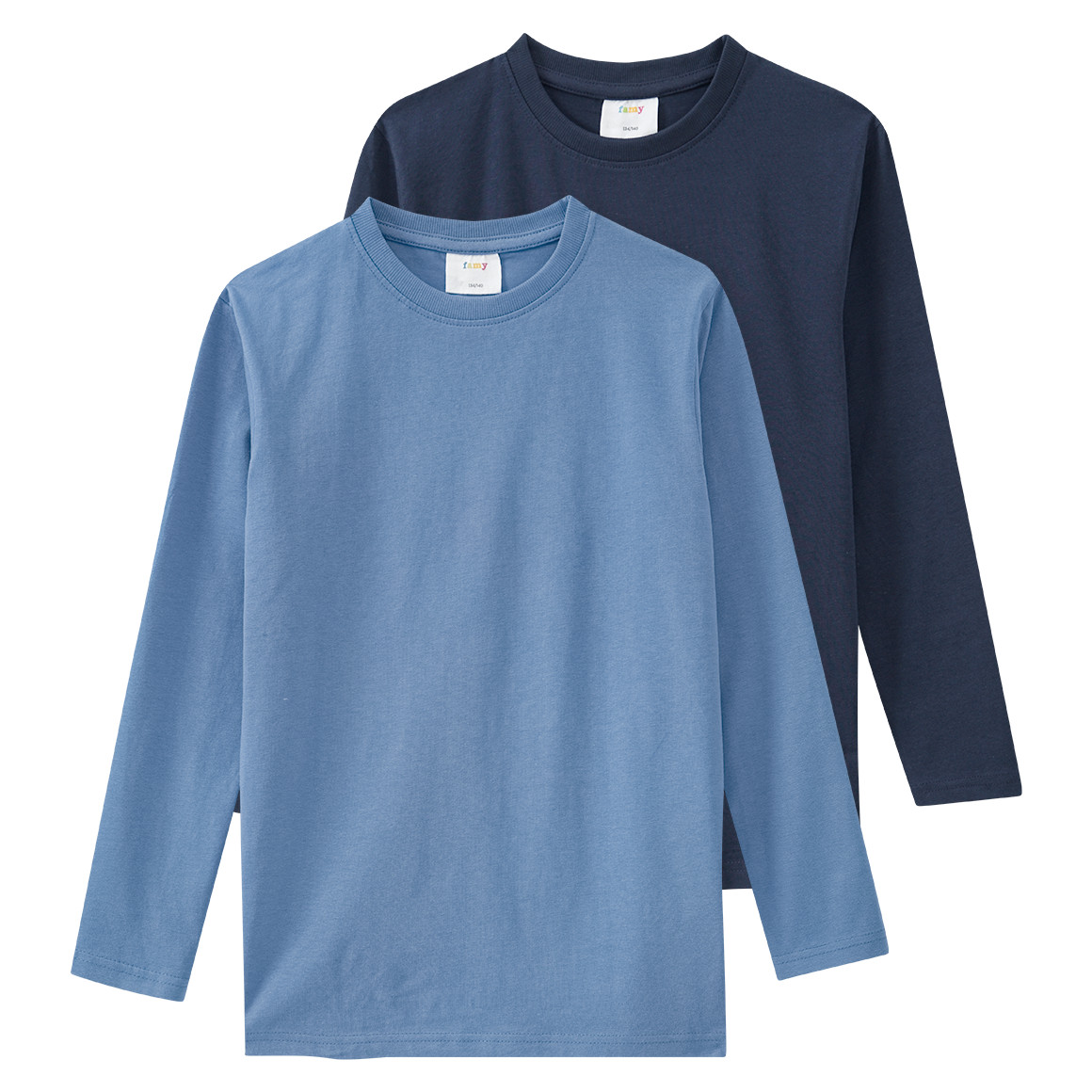 2 Jungen Langarmshirts im Basic-Look