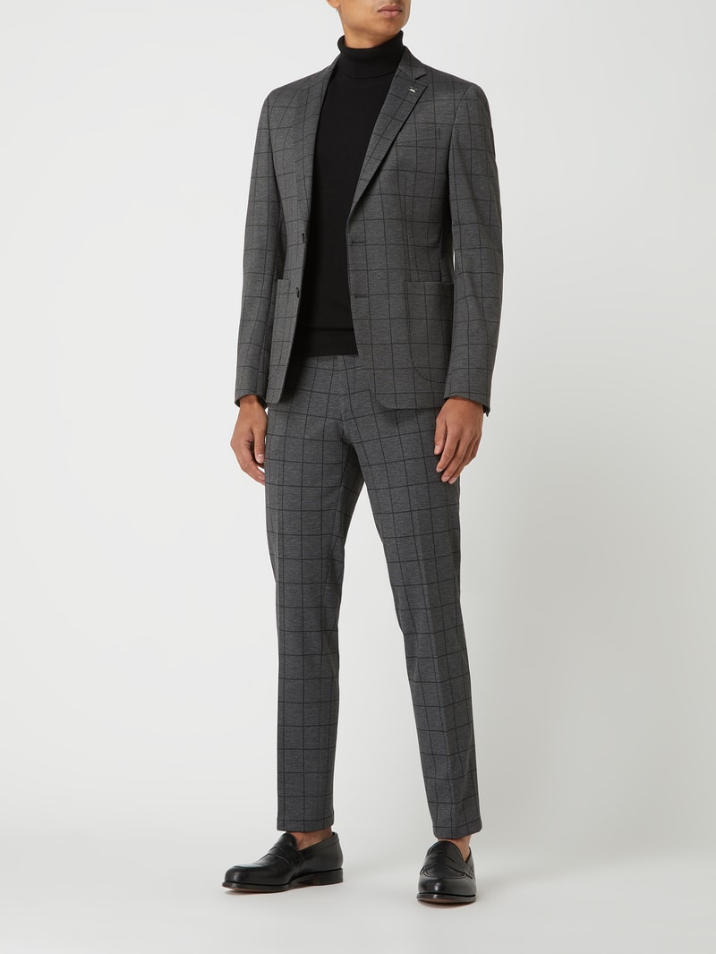 Extra Slim Fit 2-Knopf-Sakko mit Viskose-Anteil Modell 'Neel' in mittelgrau