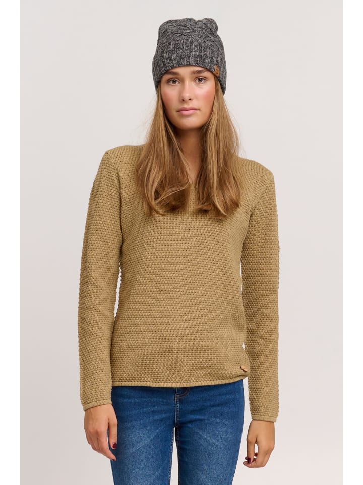 Oxmo Strickmütze OXPom 21300671-ME Pudelmütze aus 100% Baumwolle in Grau günstig kaufen onesize