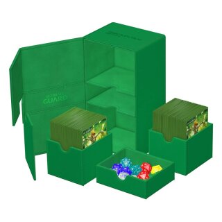 Ultimate Guard Twin Flip`n`Tray 200+ XenoSkin Monocolor - Grün
