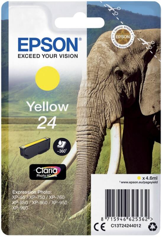 Epson 24 Original Tintenpatrone C13T24244012 Gelb