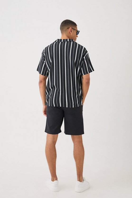 Strukturiertes Oversize Poloshirt