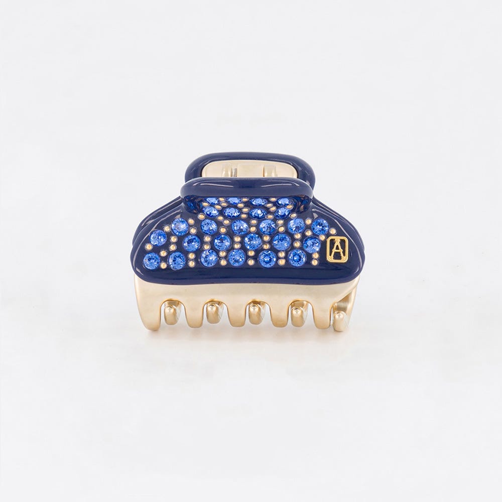 Alexandre de Paris Pince Vendôme Full Strass Marine