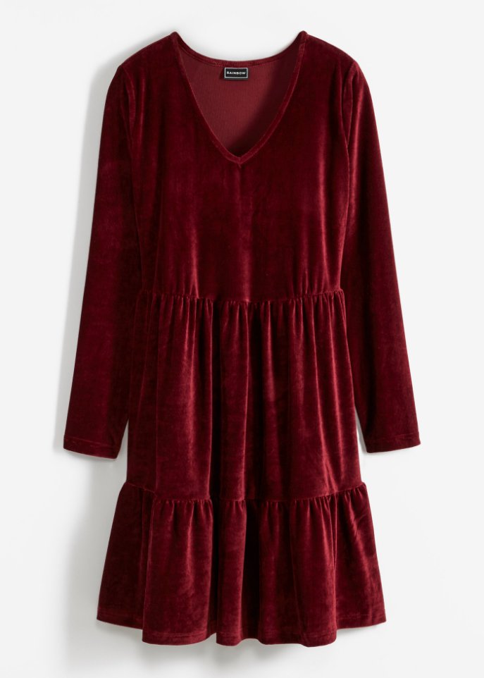 Cord-Kleid mit Langarm