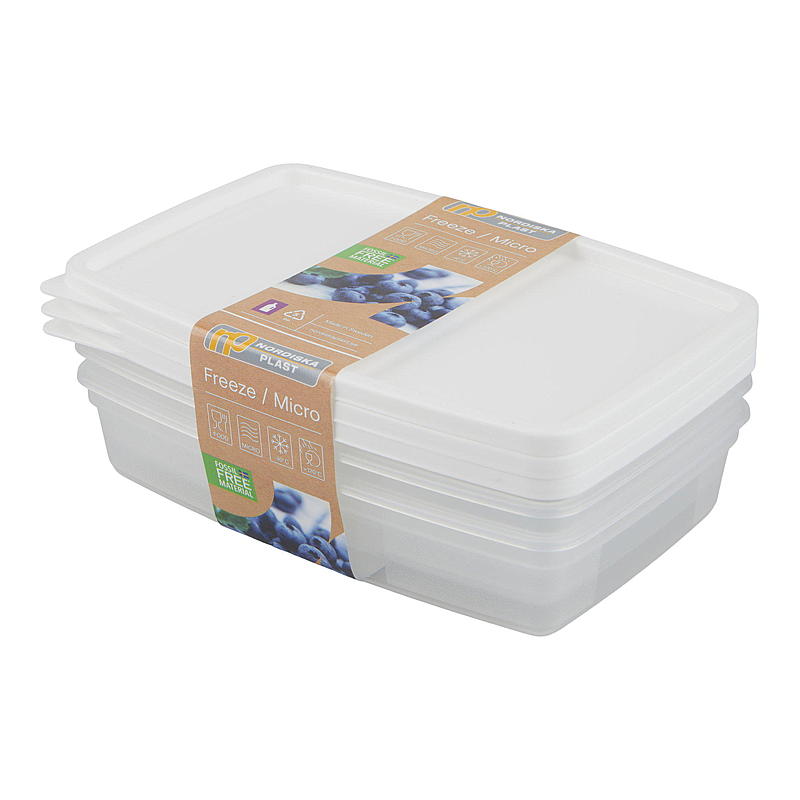 Cuisine Frys/kjøl-boks 3x0,4 l fossilfri hvit