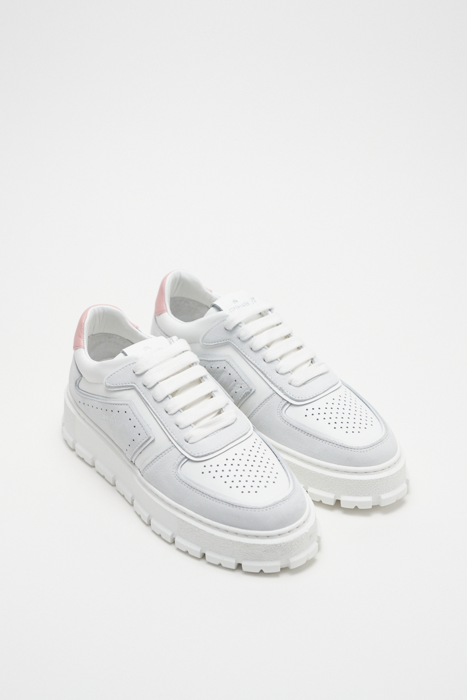 CPH332 leather mix white/light rose