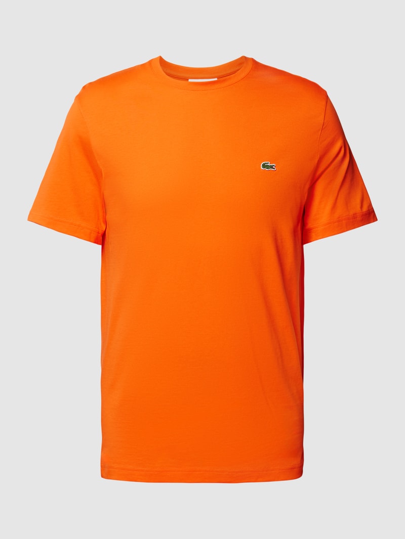 T-Shirt mit Logo-Patch in orange