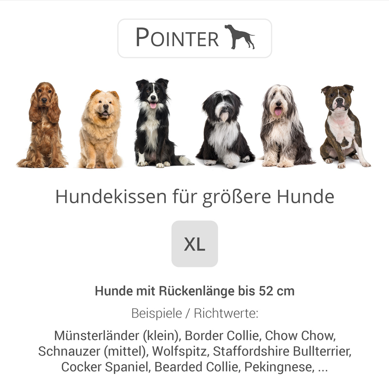 Pointer Hundekissen Pointer Liegekissen Urban anthrazit XL