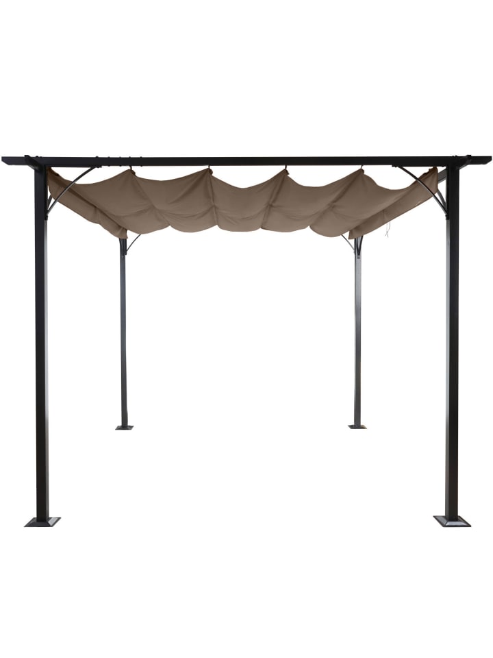 MCW Pergola C42 mit Schiebedach, 3x3m taupe-braun günstig kaufen onesize