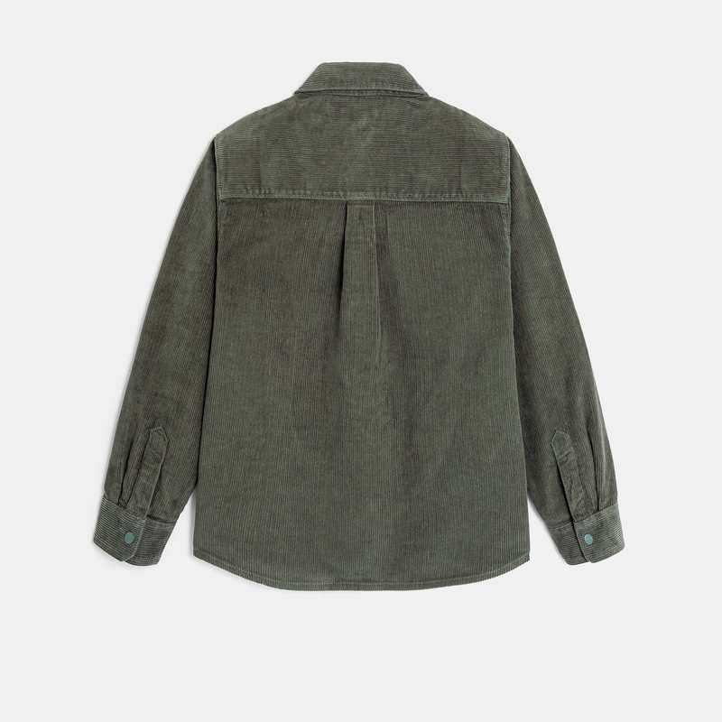 Surchemise en velours kaki Garçon