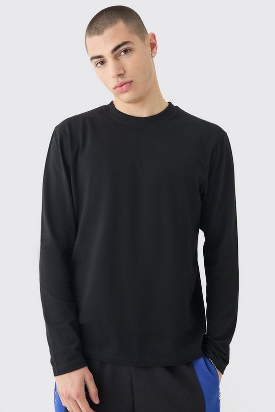 Langärmliges Rundhals T-Shirt