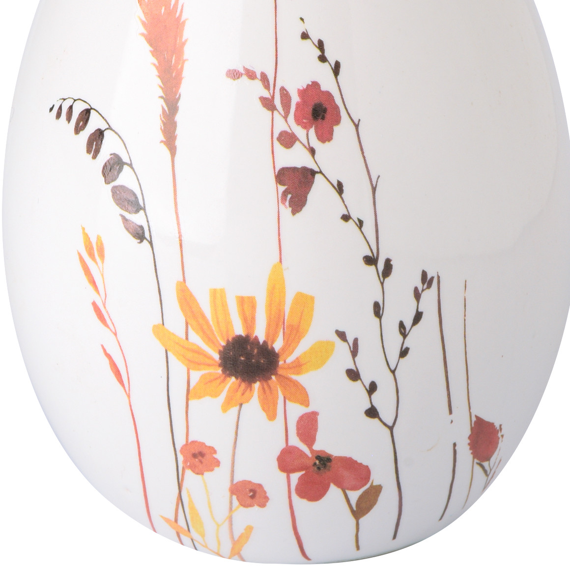Mittelgroße Blumenvase mit Gräser-Motiv