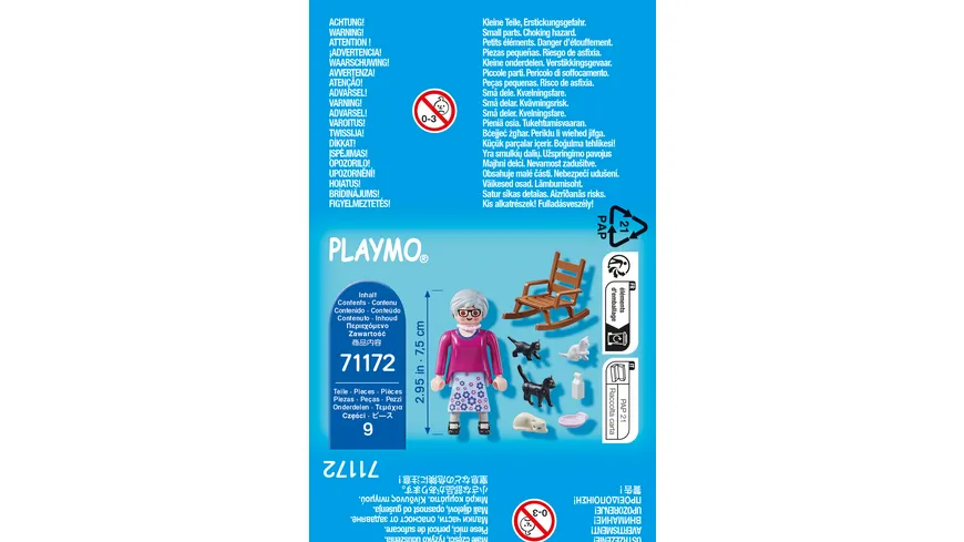 PLAYMOBIL 71172 - Special Plus - Oma mit Katzen