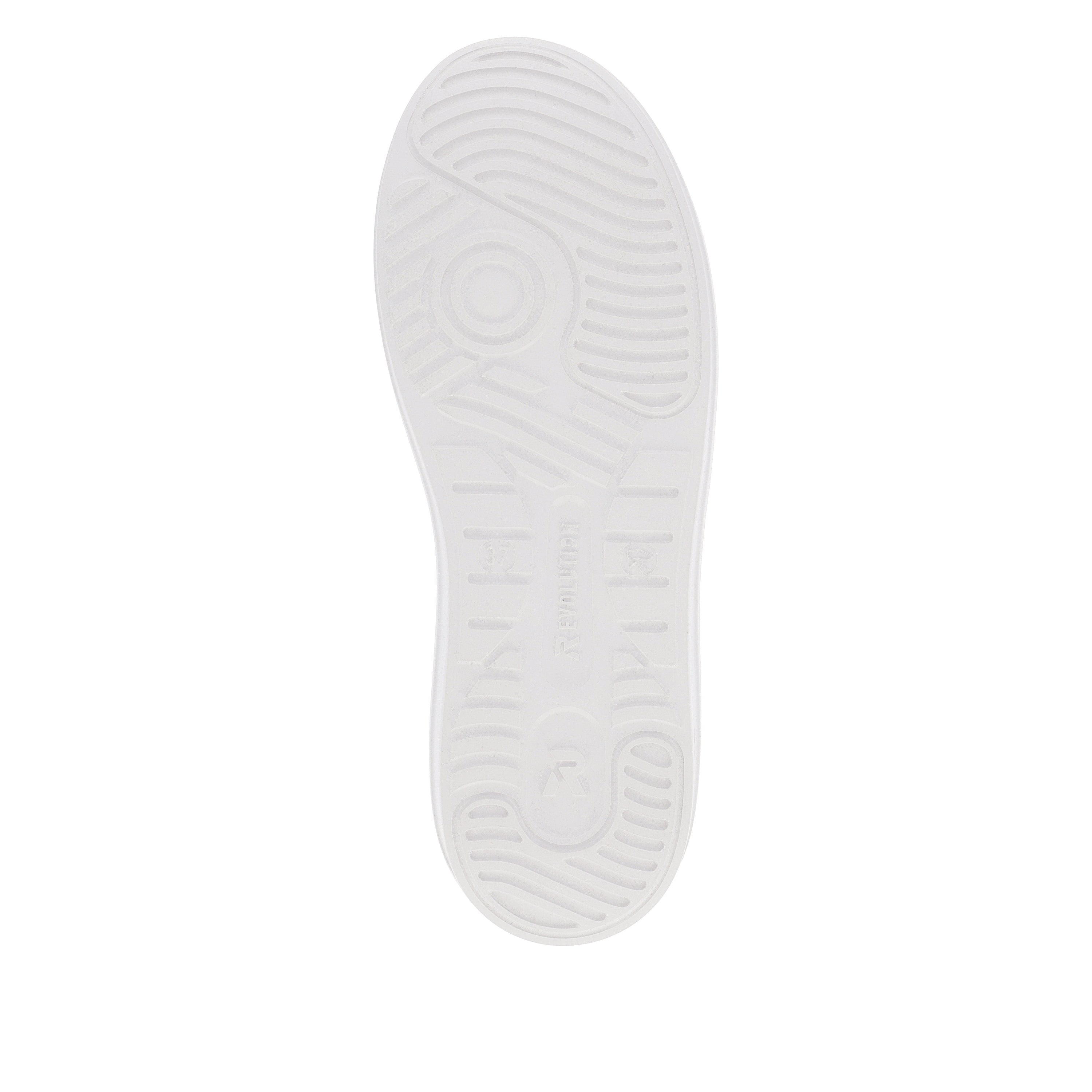 Rieker Damen Sneaker Low crystal white metallic-green