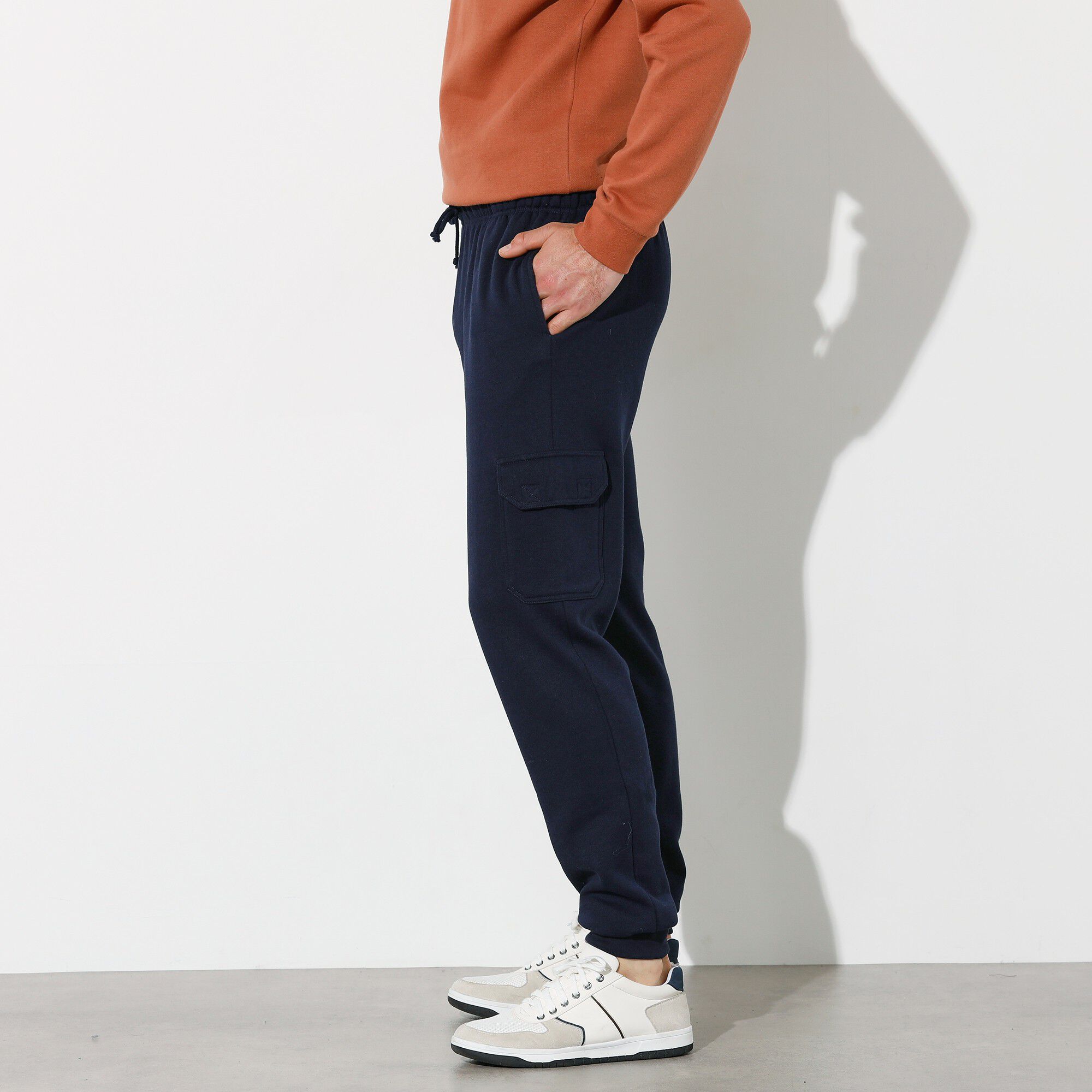 Pantalon molleton cargo bas resserrés