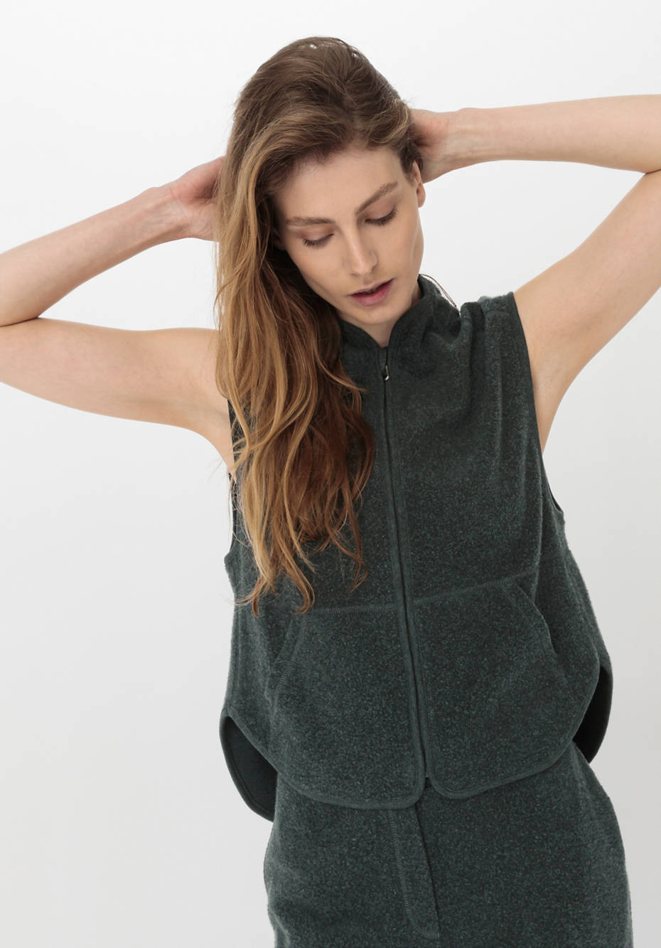 Fleece-Weste aus reiner Bio-Baumwolle