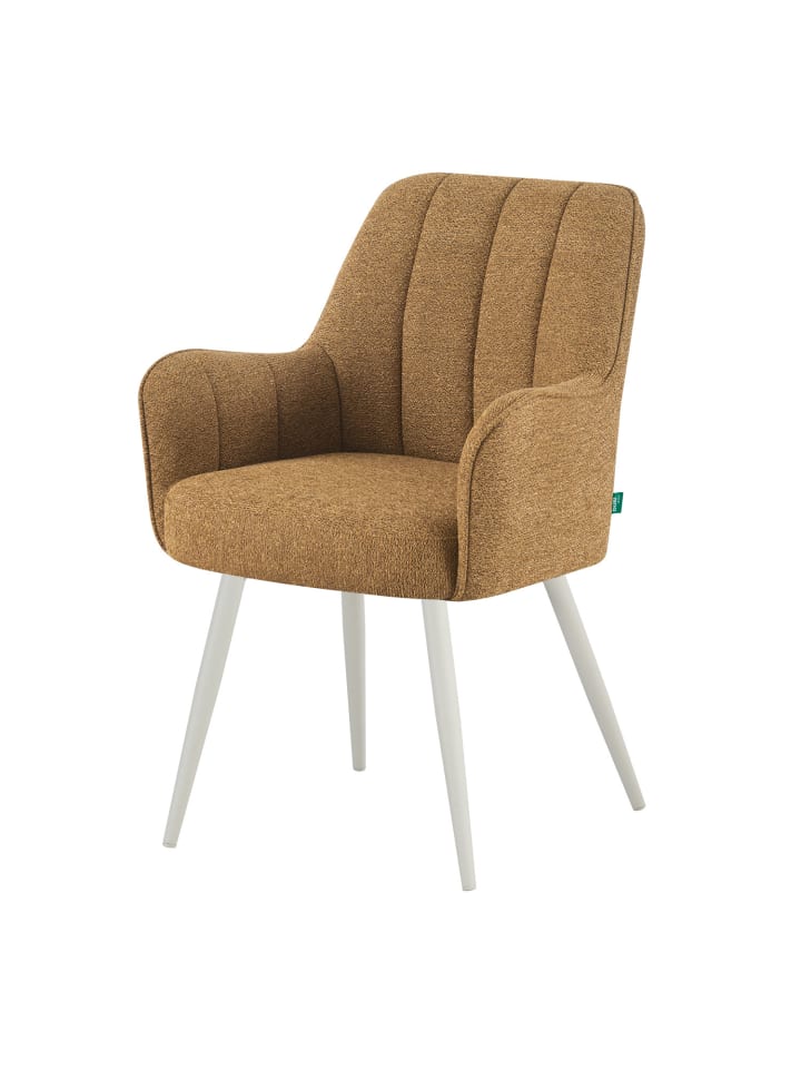 DUBI Möbel 2er-Set: Drehstuhl THOMAS-MAJA in Senfgelb - (B)58 x (H)87 x  (T)62 cm günstig kaufen onesize
