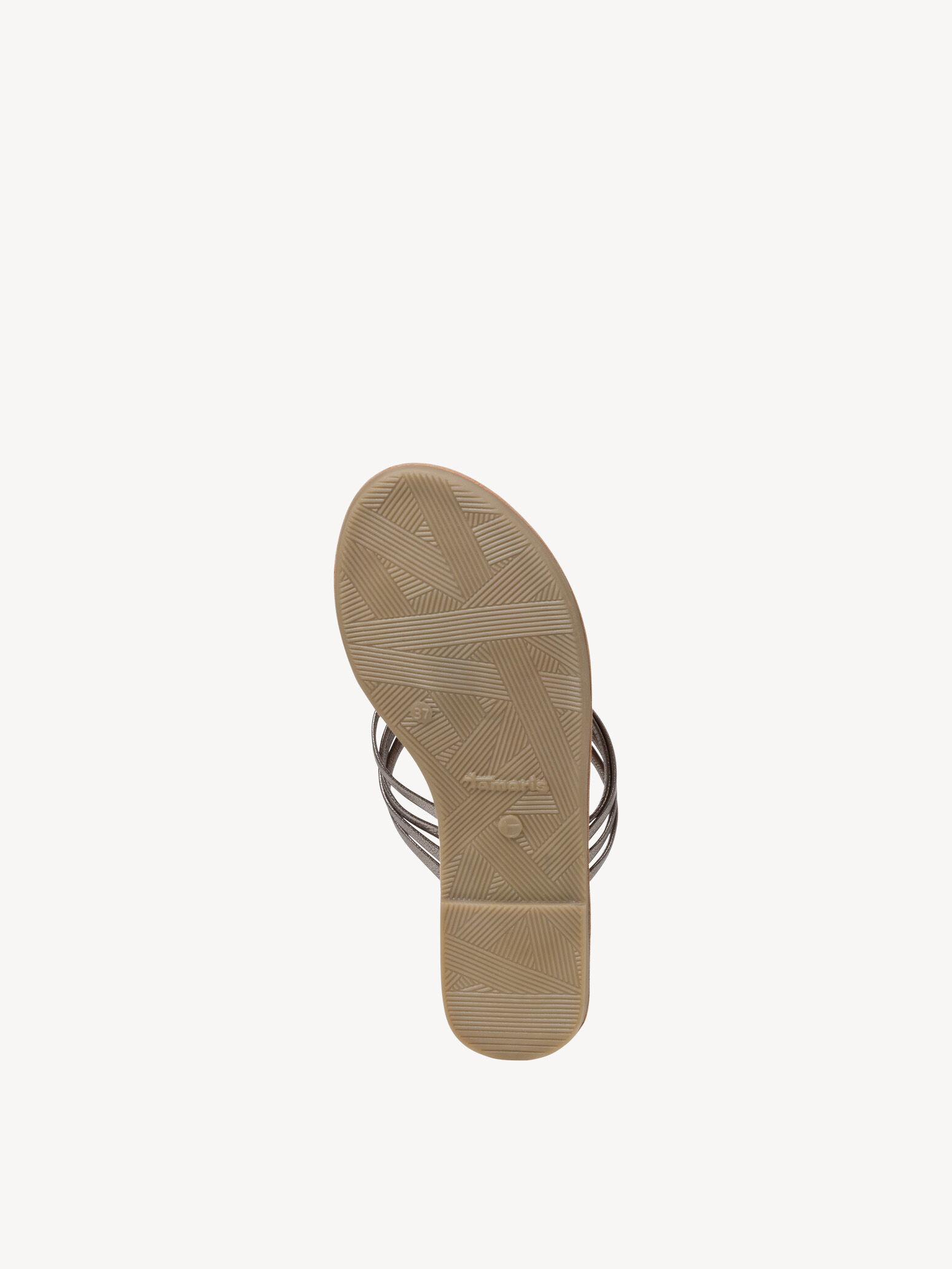 Mule en cuir - métallique