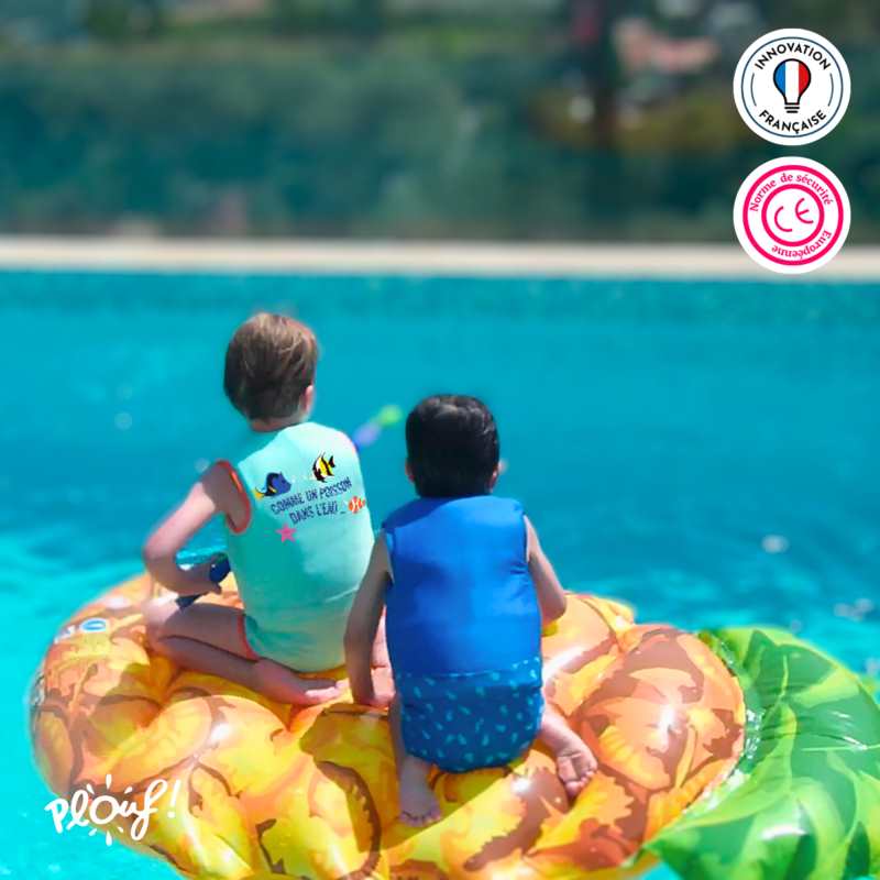 Maillot de bain flottant : Petit poisson Turquoise