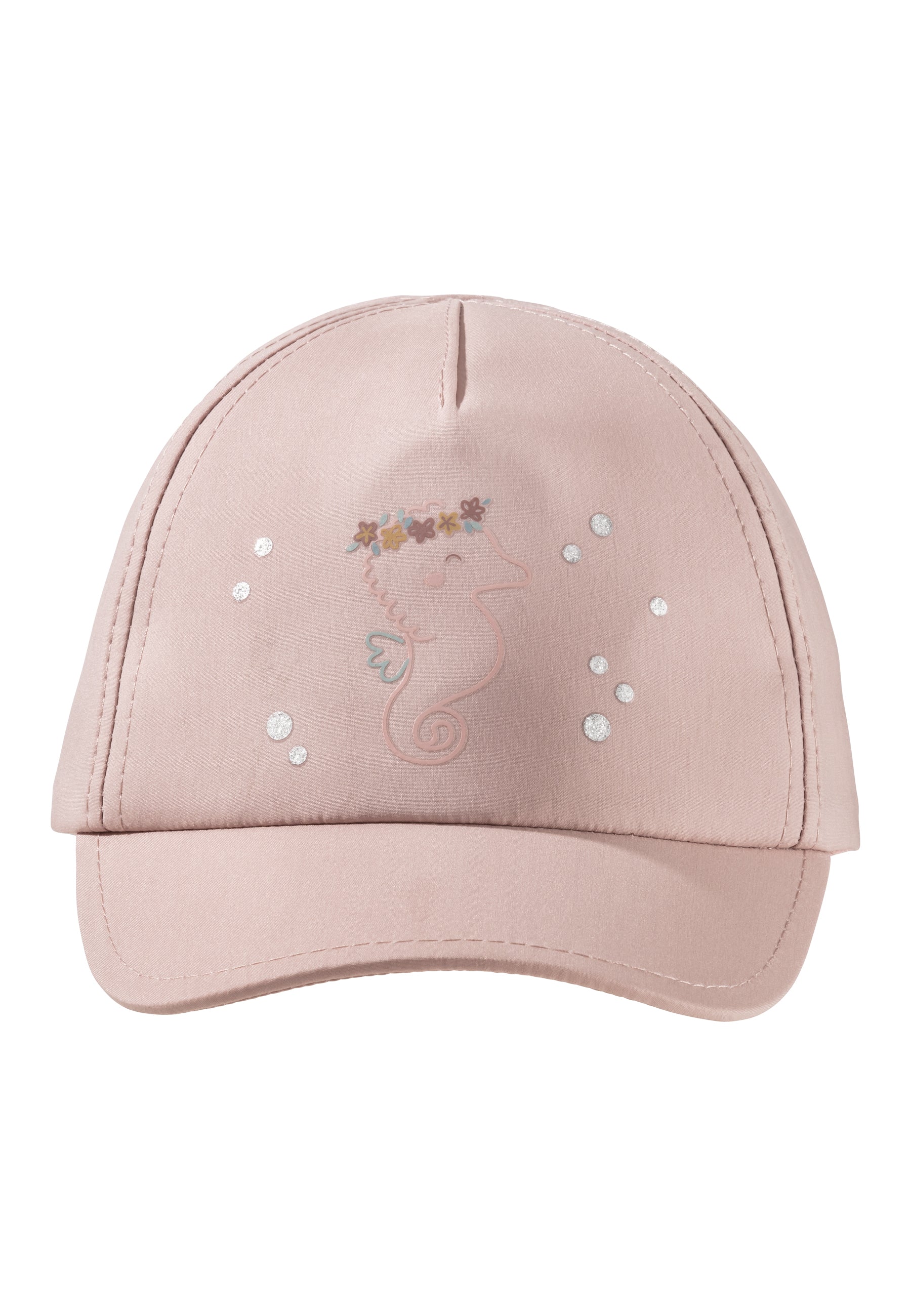 Baseballcap mit dezentem Seepferdchen-Motiv in rosa