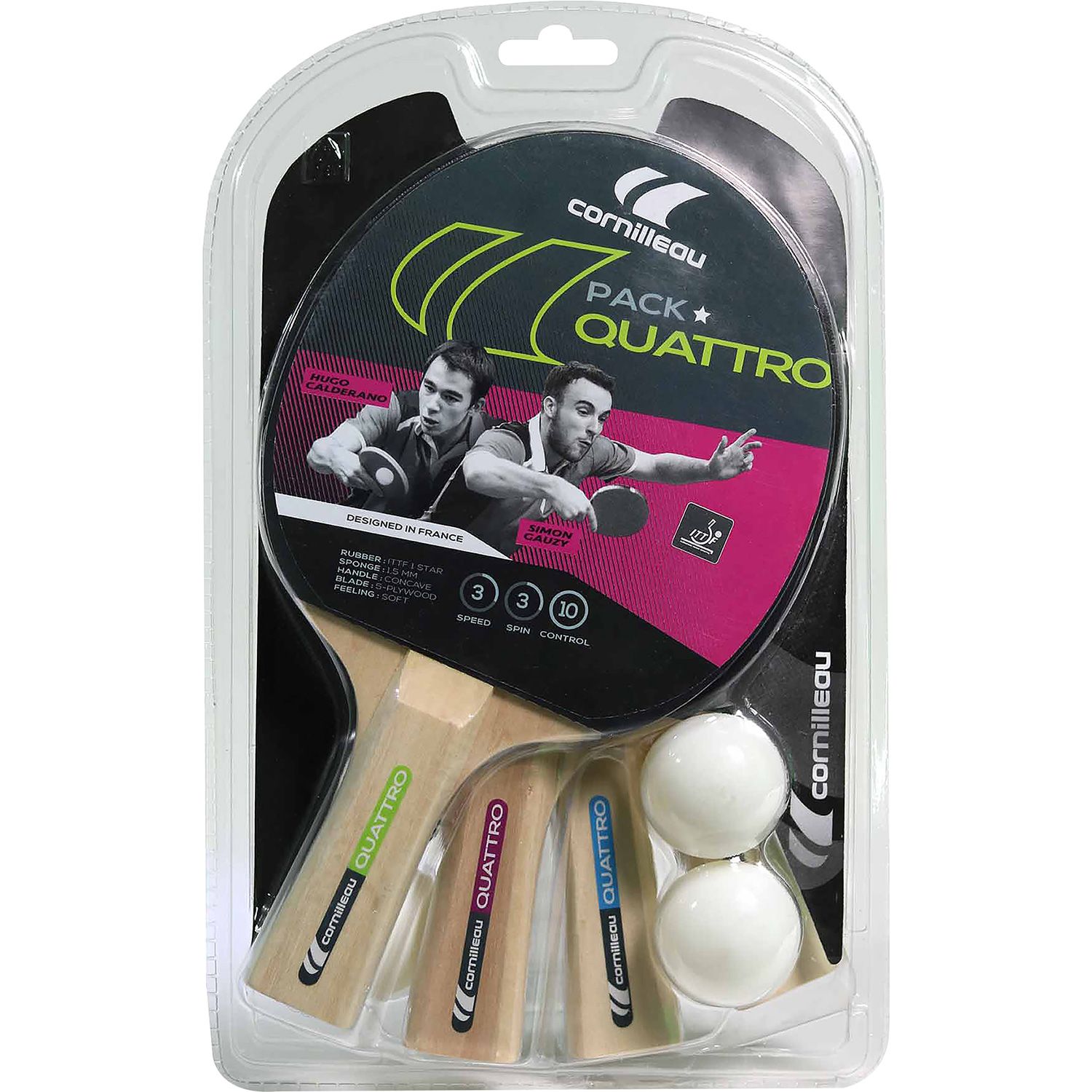 Cornilleau Sport Pack Quatro Tischtennisschlägern