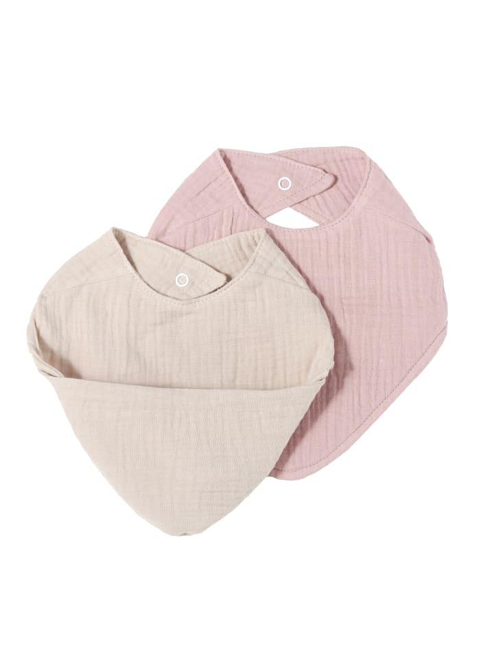 nordic coast company  Musselin Lätzchen-Set Altrosa & Beige günstig kaufen onesize