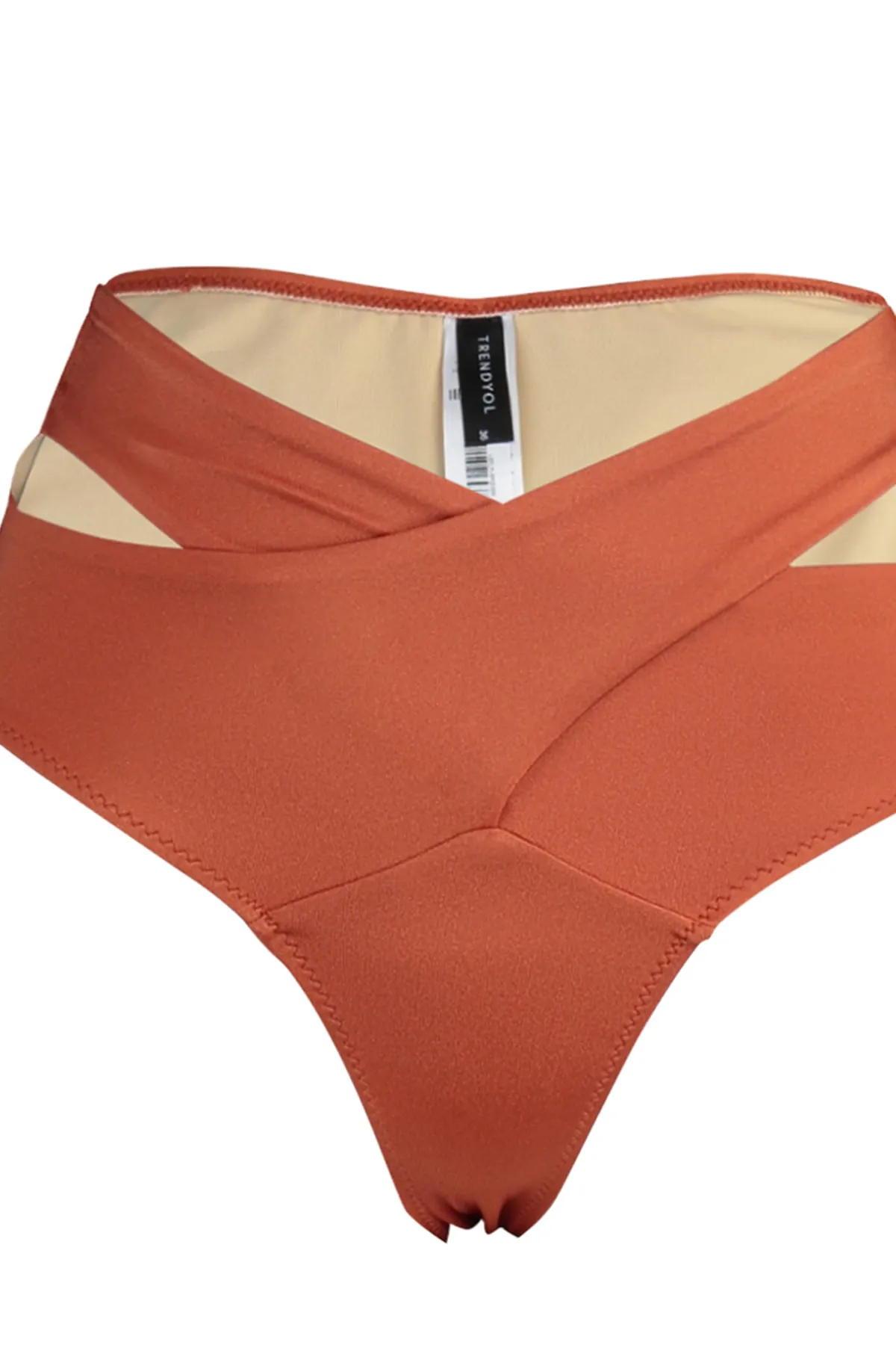 Trendyol Collection  Normale Bikinihose mit Kachelausschnitt/Fenster und hoher Taille TBESS20BA0184