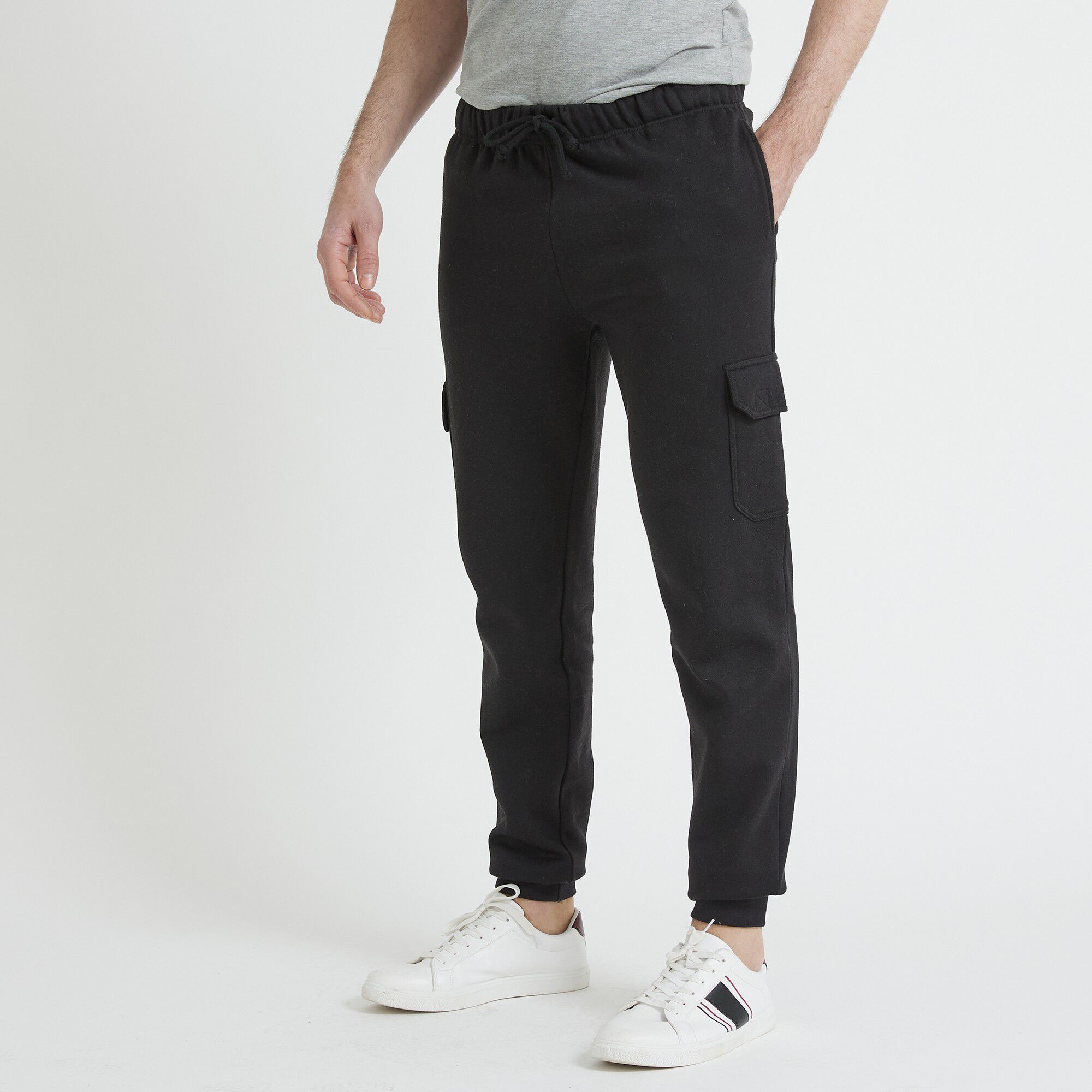 Pantalon molleton cargo bas resserrés