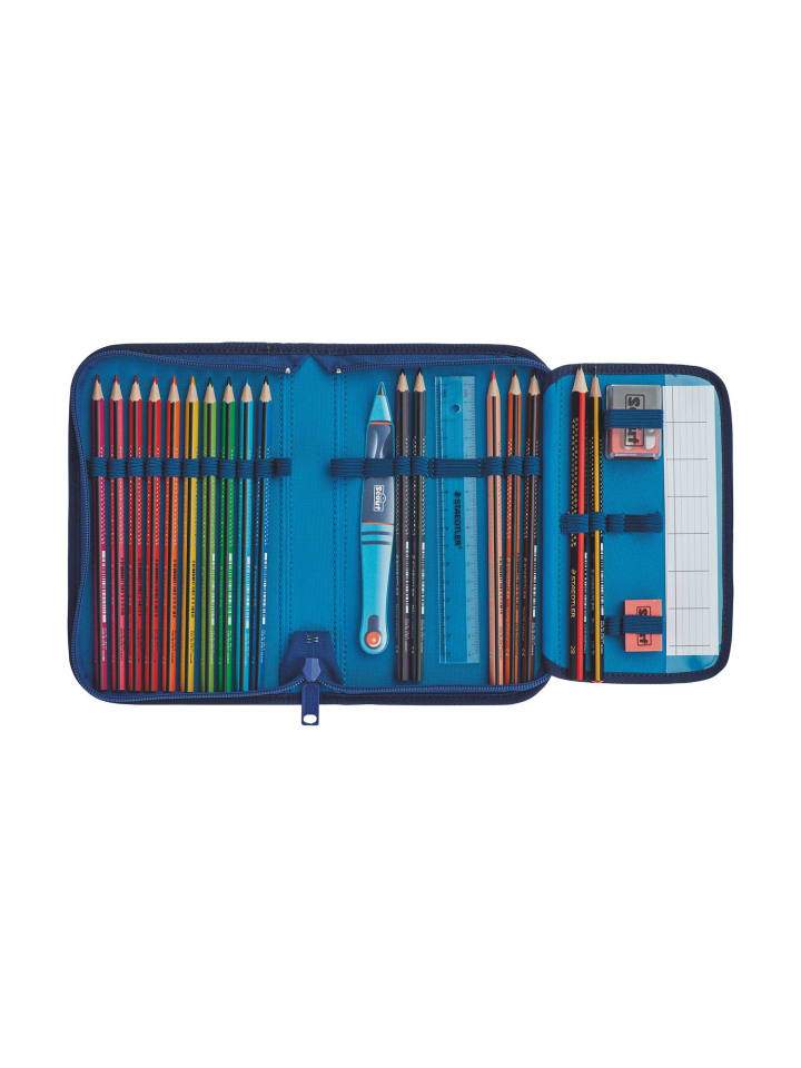 Scout Scout Genius Schulranzen-Set 4 teilig DIN Blue Police günstig kaufen onesize