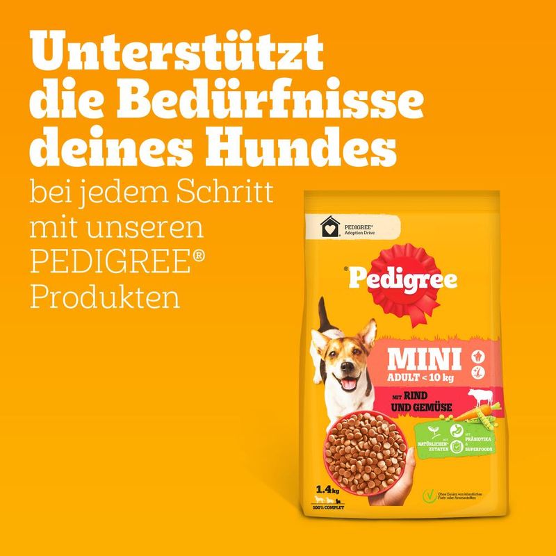 Pedigree Mini Adult <10 kg mit Rind & Gemüse