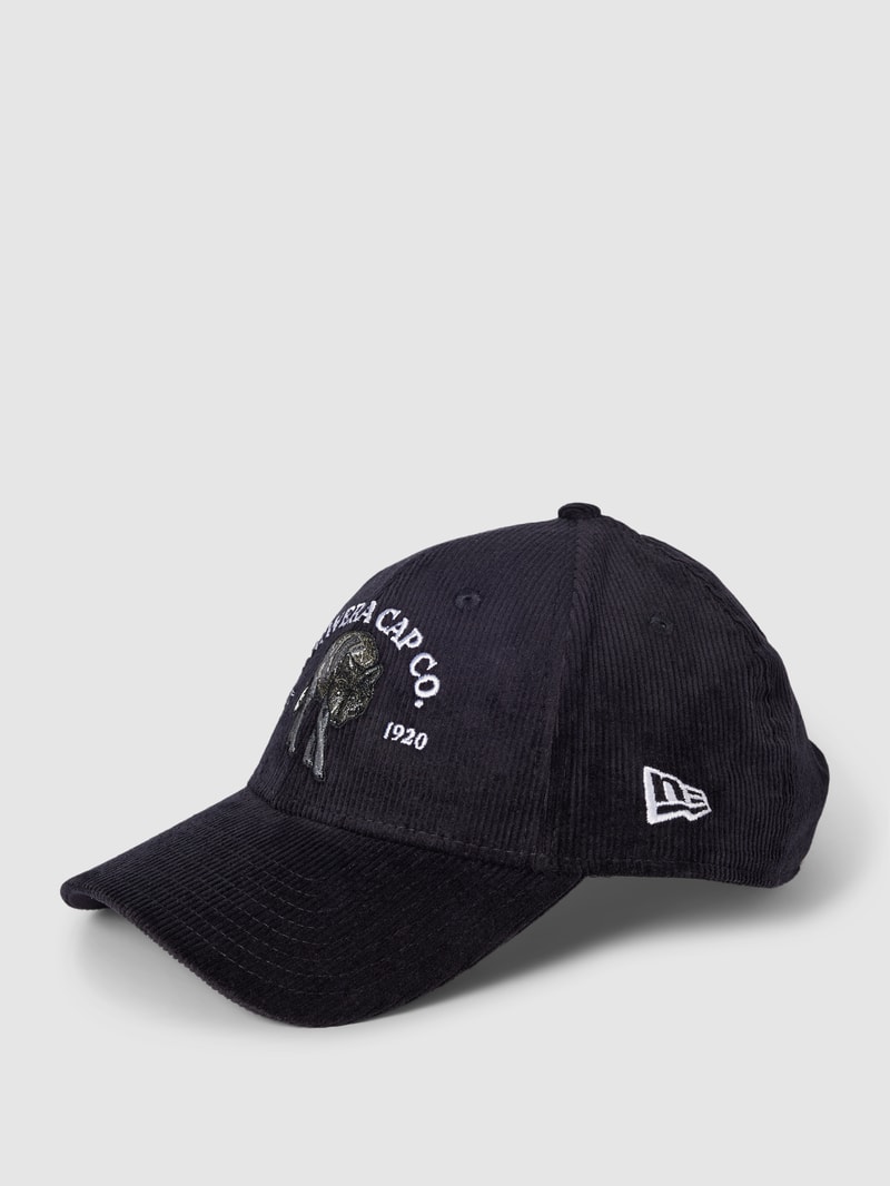 Basecap mit Label-Stitching in marineblau
