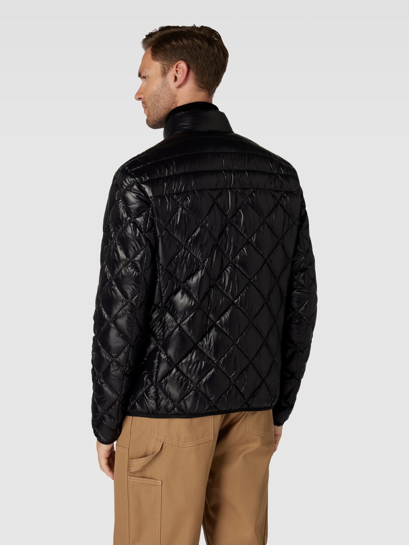 Steppjacke mit Reißverschlusstaschen Modell 'Benji' in schwarz