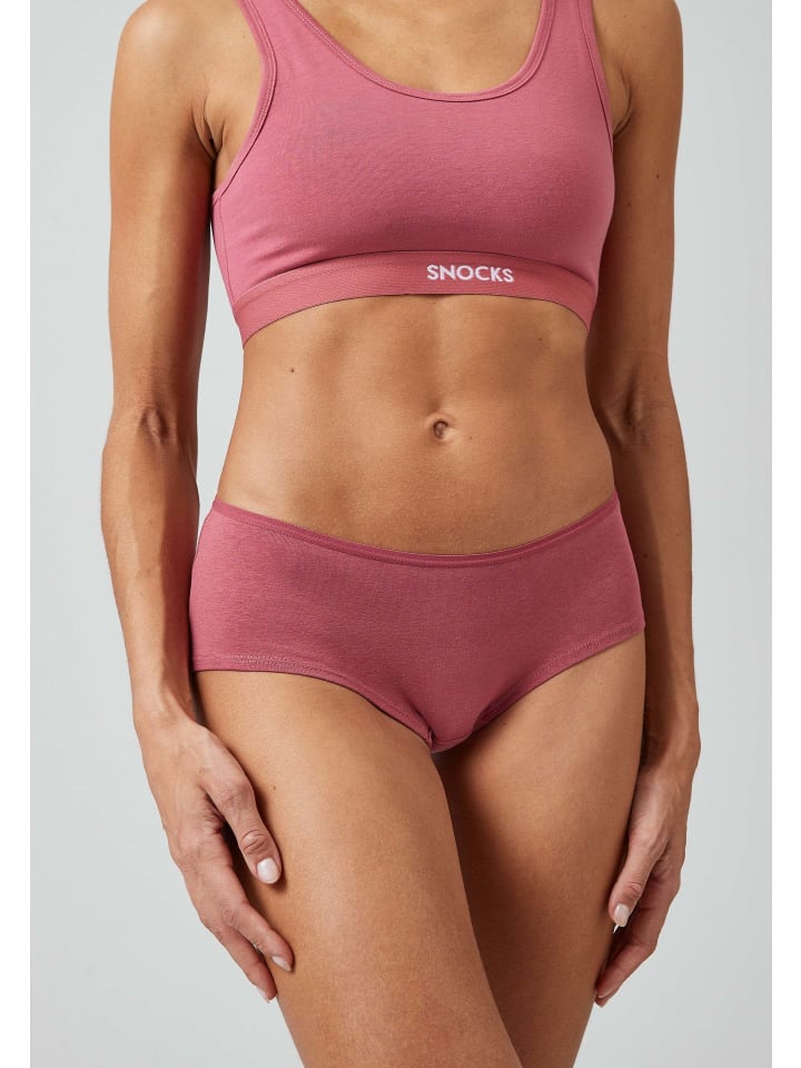 SNOCKS Hipster aus Bio-Baumwolle 3 Stück in Mix (Apricot/Mauve/Schwarz) günstig kaufen