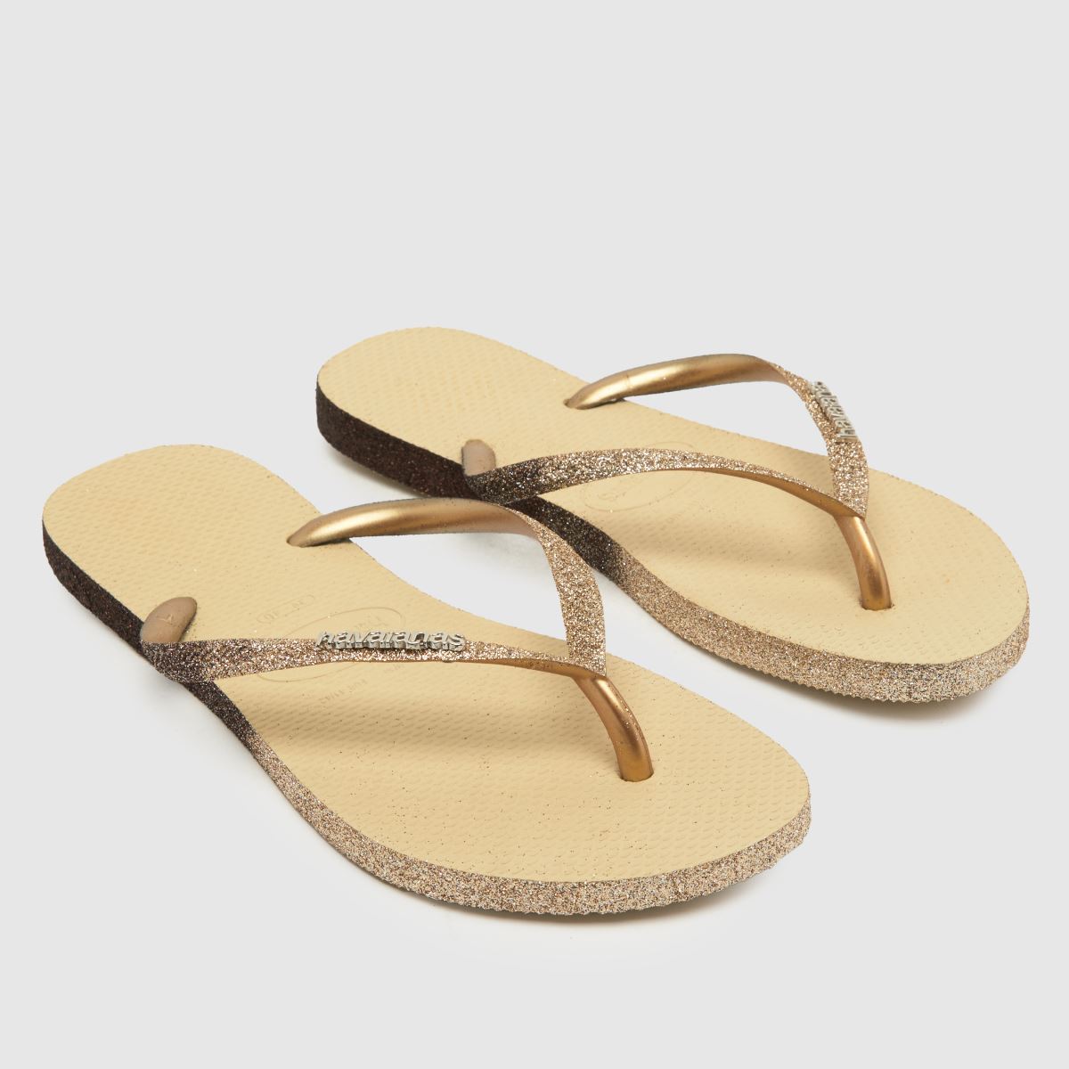 Havaianas slim csillogó szandálok aranyban