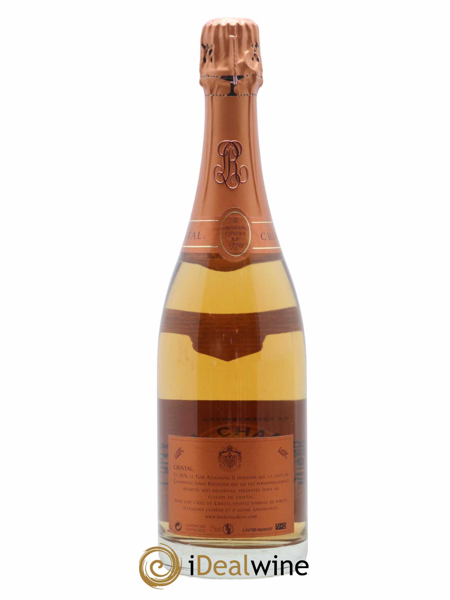 Cristal Louis Roederer  2002 - Lot de 1 Bouteille