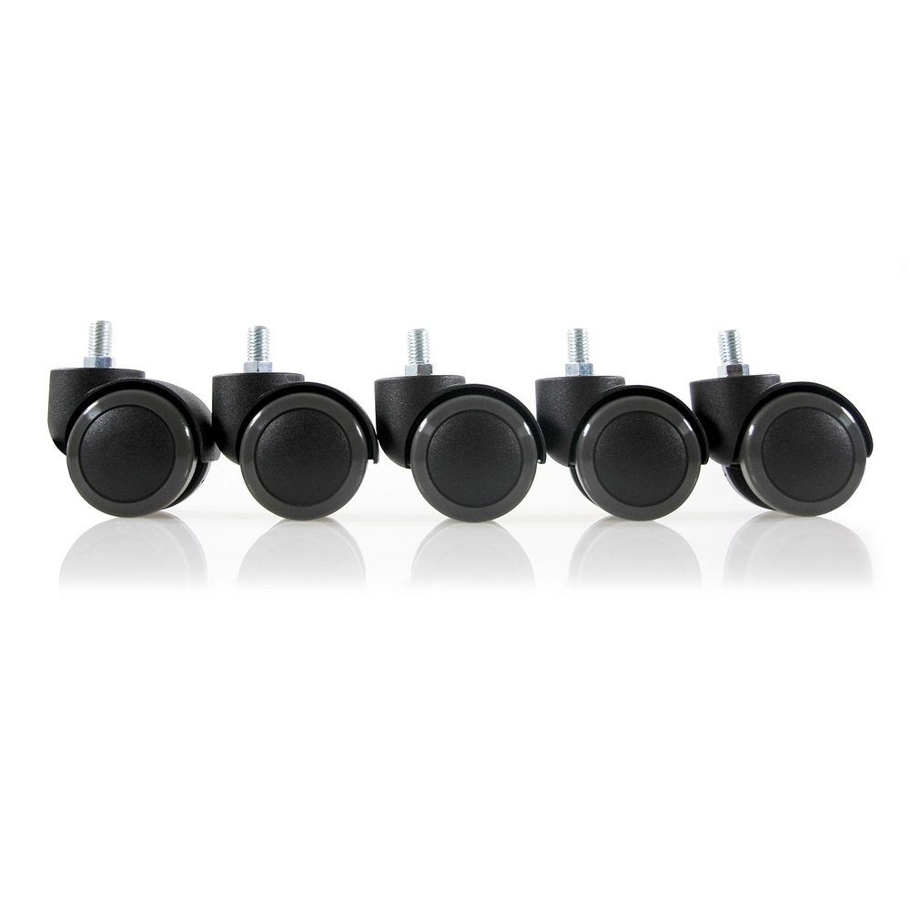 hjh OFFICE Stuhlrolle Stuhlrollen 5x ROLO M10/50mm Metall, Kunststoff, (5er Pack)