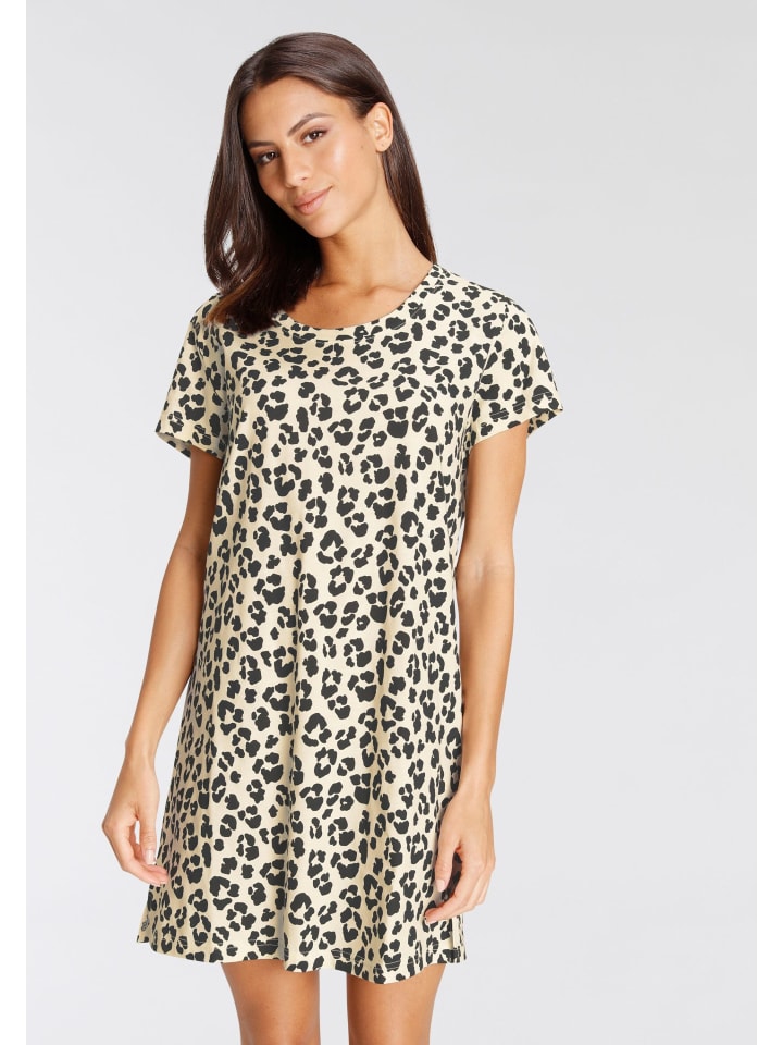 VIVANCE DREAMS Sleepshirt in ecru-schwarz-gemustert günstig kaufen