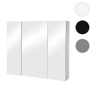 MCW Badezimmerspiegelschrank MCW-B19b-80 mit Ablageflächen, Hochglanz-Optik