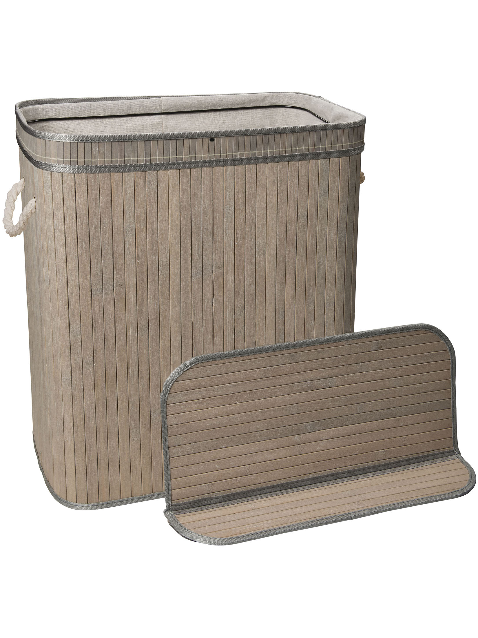 Wäschebox XL Korb, Hellgrau