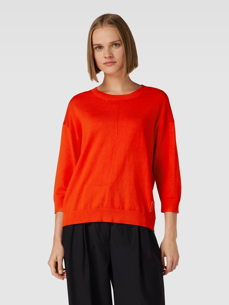 Strickpullover mit 3/4-Arm in rot