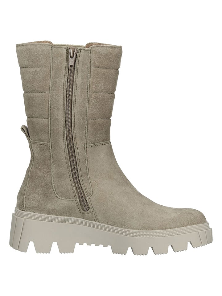 Gabor Leder-Chelsea-Boots in Grau günstig kaufen