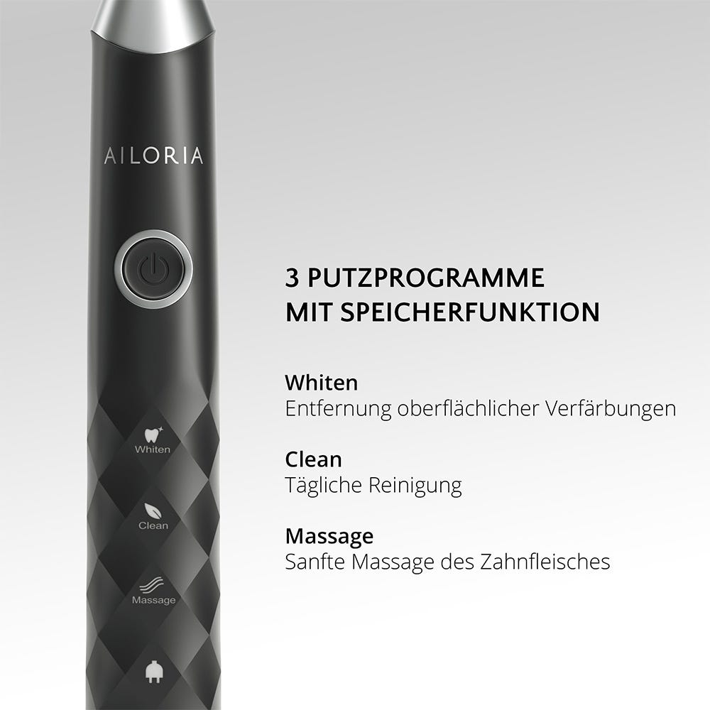 Ailoria Shine Bright Schallzahnbürste Schwarz